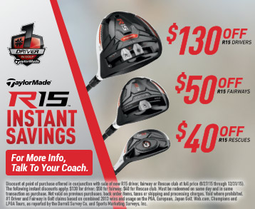 Taylormade R15 Savings